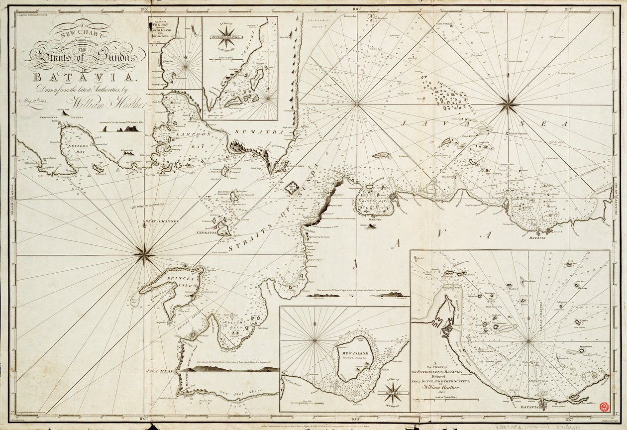 Navegación por el estrecho de Sunda hasta Batavia de William Heather