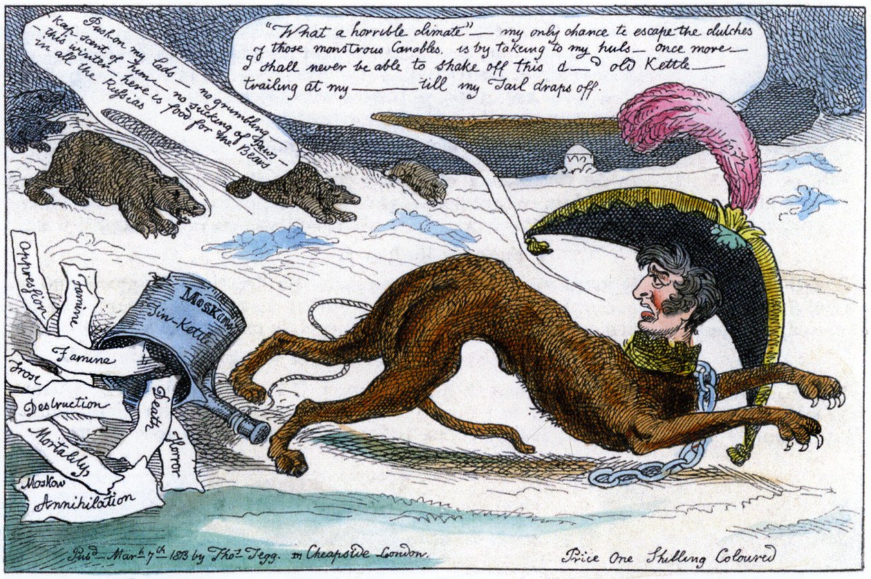El sabueso corso perseguido por el oso ruso de William Helmes