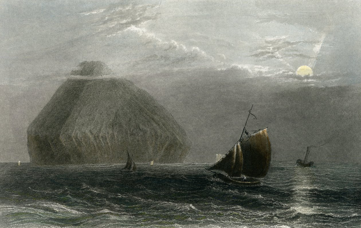 Ailsa Craig, grabado por J. T. Willmore de William Henry Bartlett