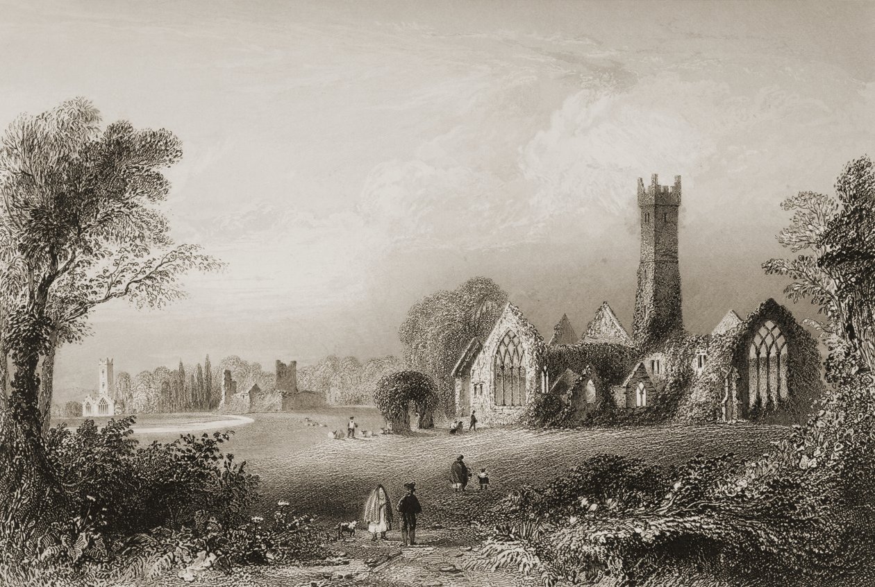 Abadía Agustiniana en Adare, Condado de Limerick, Irlanda, de 