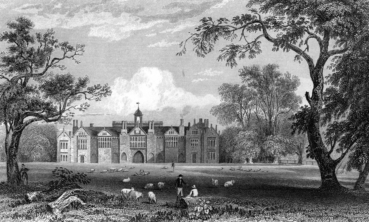 Gosfield Hall, Essex, grabado por Robert Sands, 1832 de William Henry Bartlett