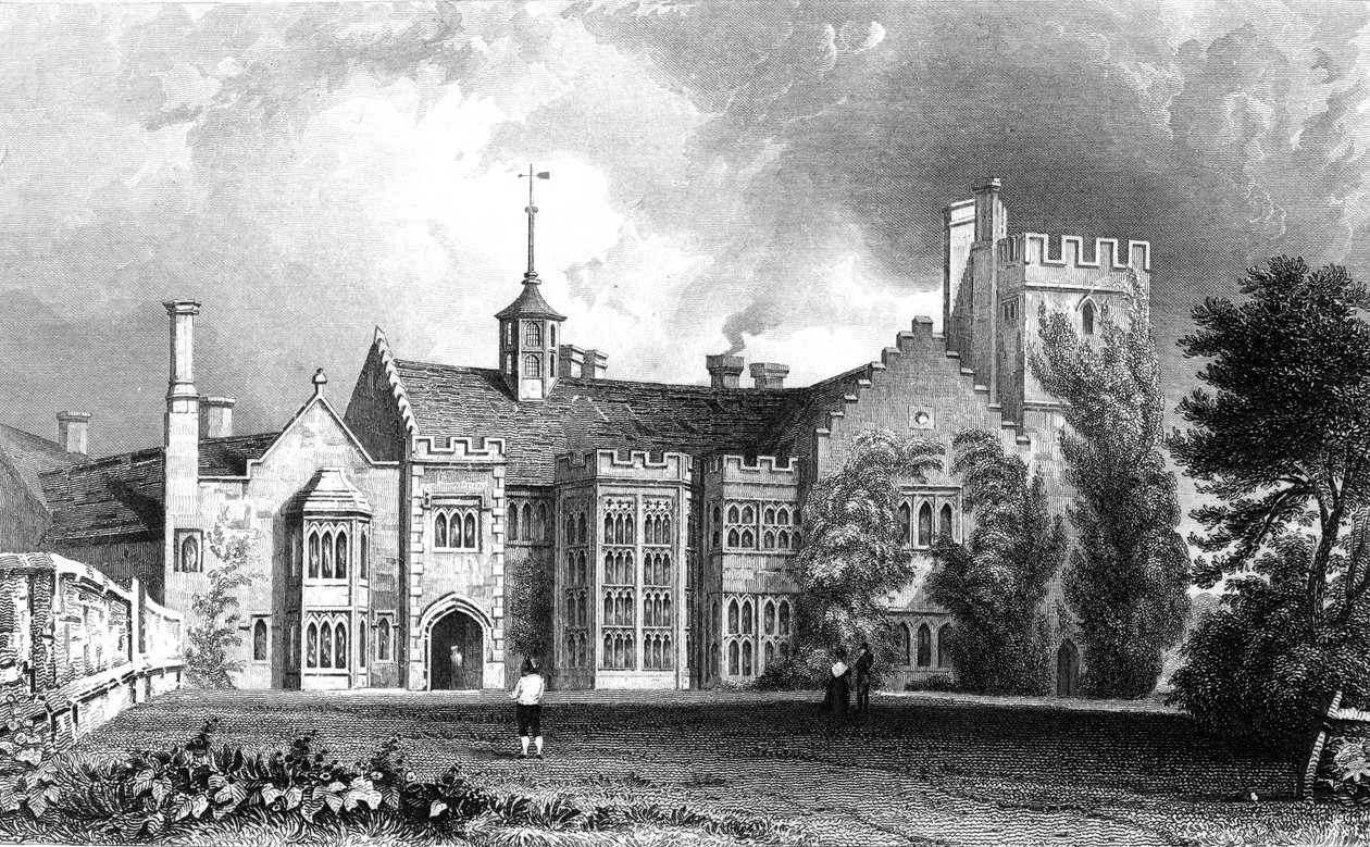 Horeham Hall, cerca de Thaxted, Essex, grabado por John Carr Armytage, 1831 de William Henry Bartlett
