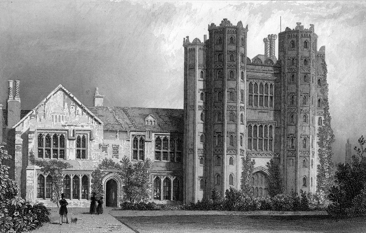 Torre Layer Marney, Essex, grabado por Henry Wallis, 1832 de William Henry Bartlett