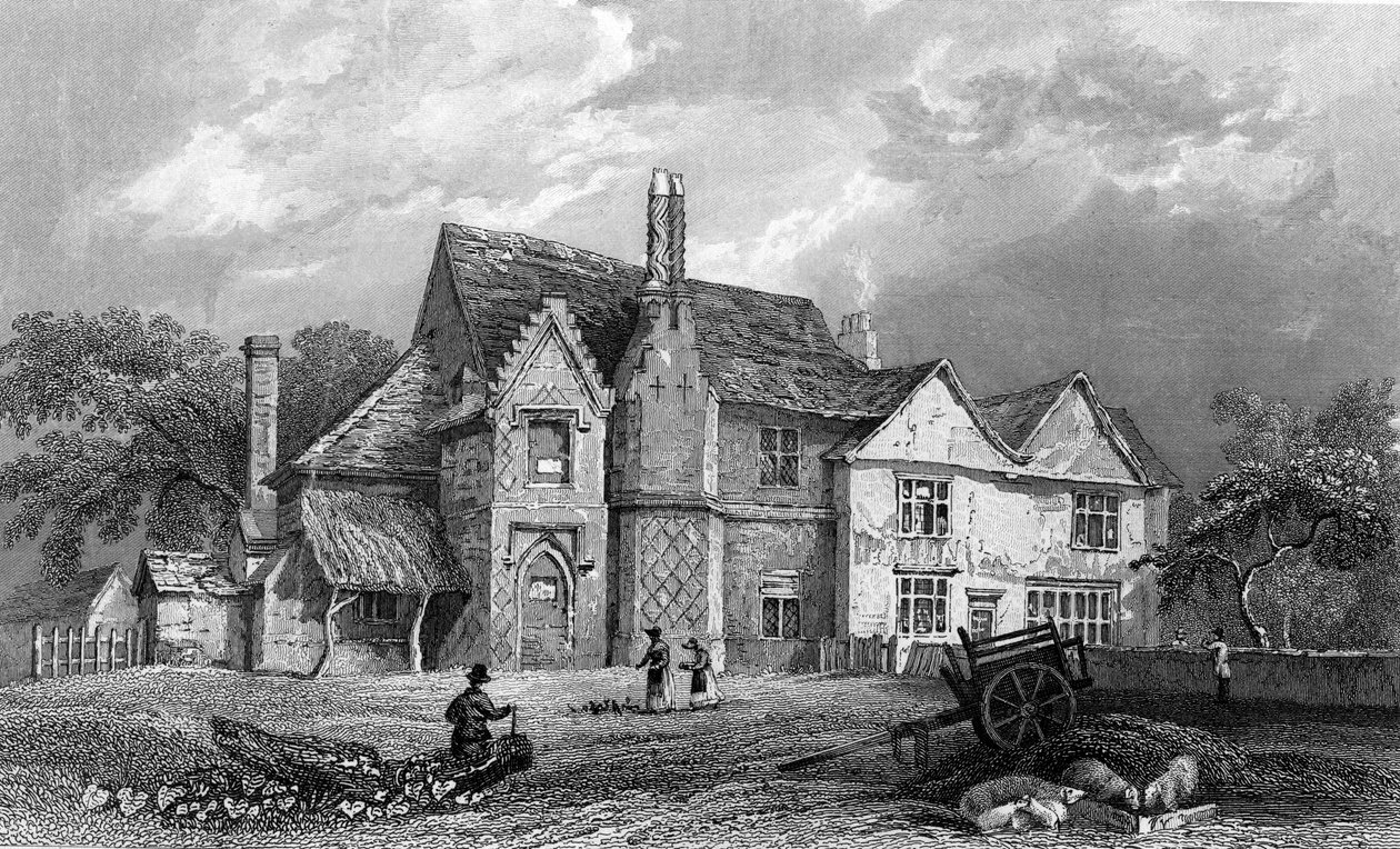Little Warley Hall, Essex, grabado por Henry Adlard, 1833 (grabado) de William Henry Bartlett