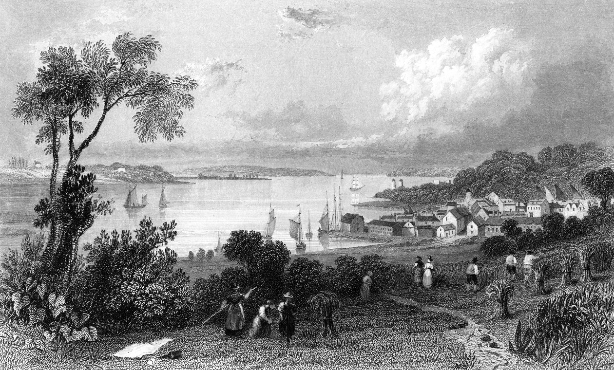 Manningtree, Essex, grabado por Charles Mottram, 1832 de William Henry Bartlett
