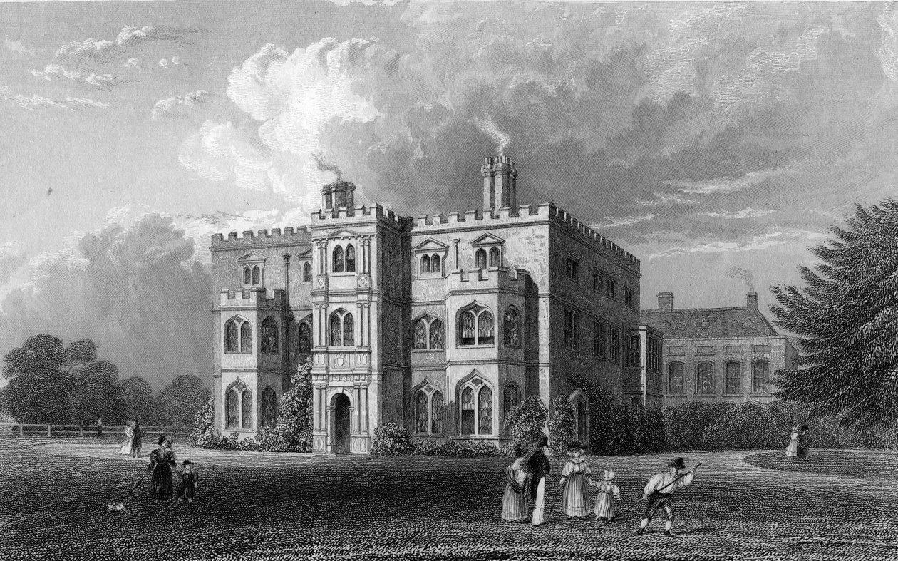 Marks Hall, Coggeshall, Essex, grabado por John Carr Armytage, 1833 de William Henry Bartlett