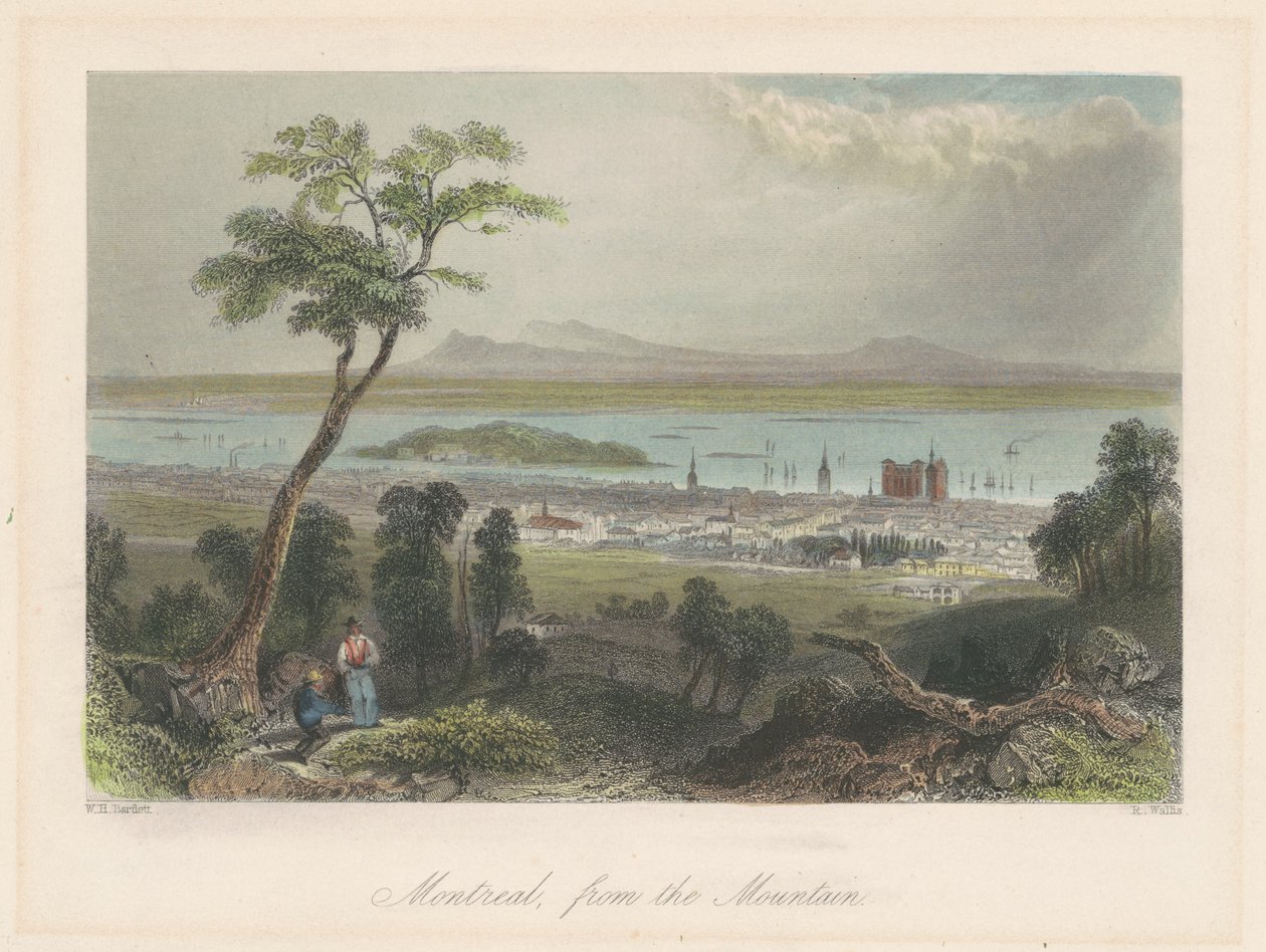 Montreal, desde la montaña de William Henry Bartlett