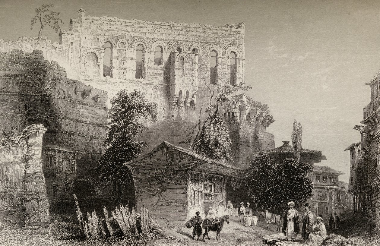Palacio de Belisario, Turquía, Estambul de William Henry Bartlett