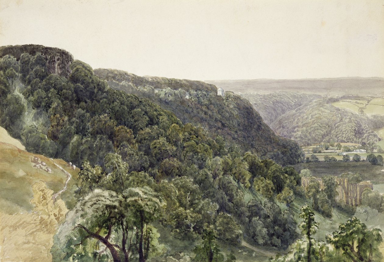 Abadía de Rievaulx desde el oeste de William Henry Bartlett