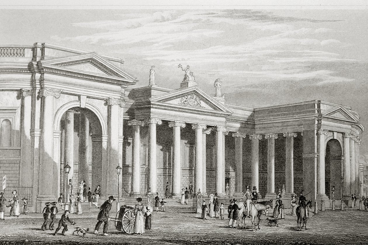 El Banco de Irlanda, Dublín, construido en 1729, de 
