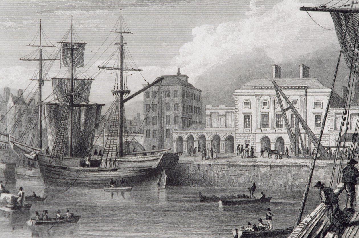 La Aduana, Limerick, Irlanda en la década de 1830, de 