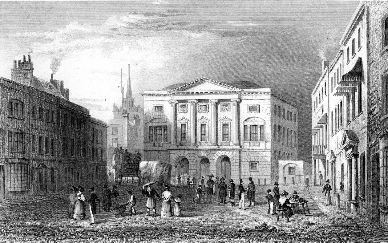 El Shire Hall, Chelmsford, Essex, grabado por Samuel Lacey, 1832 de William Henry Bartlett