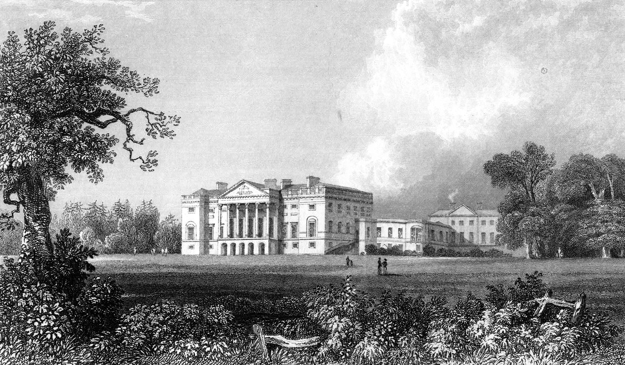 Thorndon Hall, Essex, grabado por Henry Adland, 1831 de William Henry Bartlett