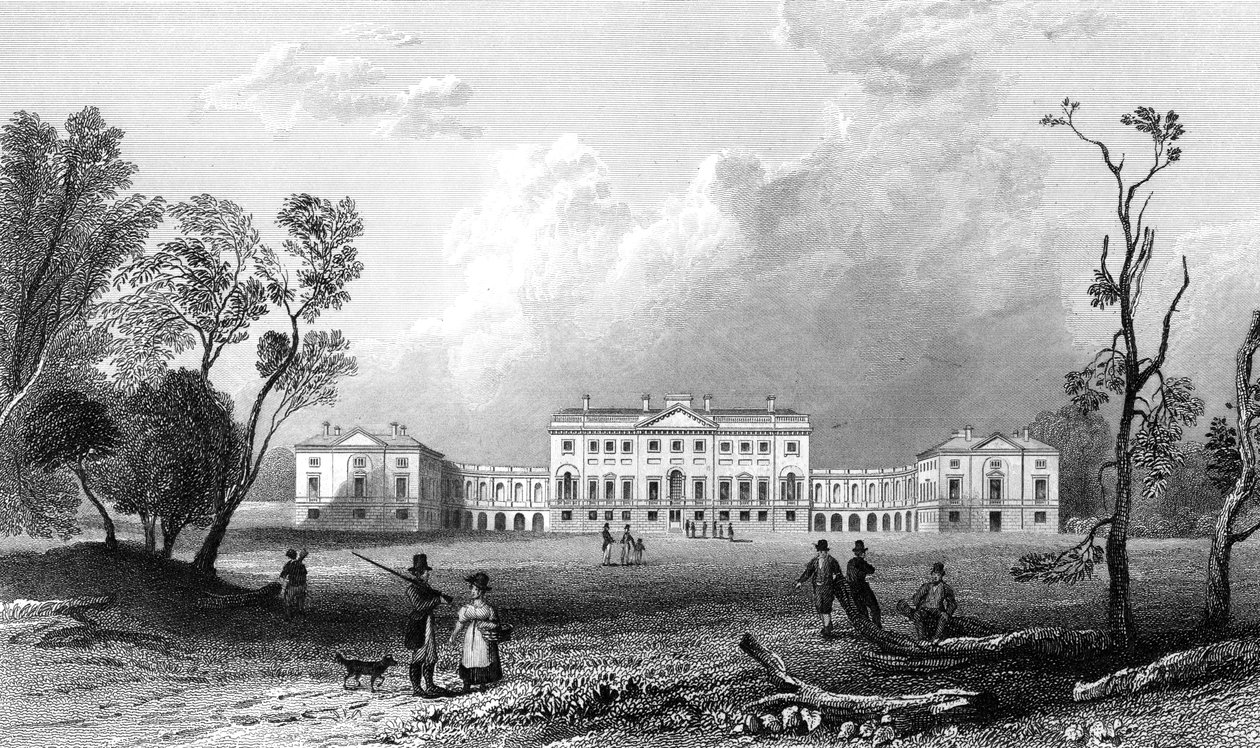 Thorndon Hall, Essex, grabado por Henry Adland, 1832 de William Henry Bartlett