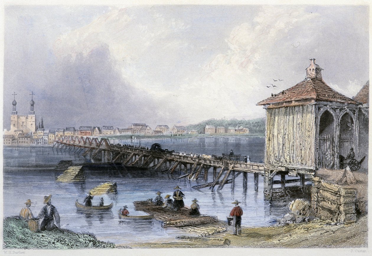 Vista de un puente sobre el río Richelieu en St John