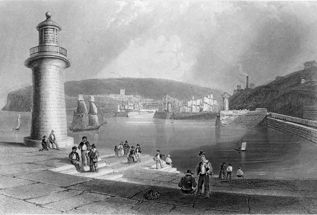 Puerto de Whitehaven, c.1840-50 de William Henry Bartlett