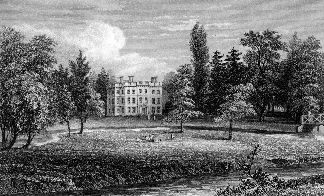 Writtle Lodge, Essex, grabado por William Tombleson, 1832 de William Henry Bartlett