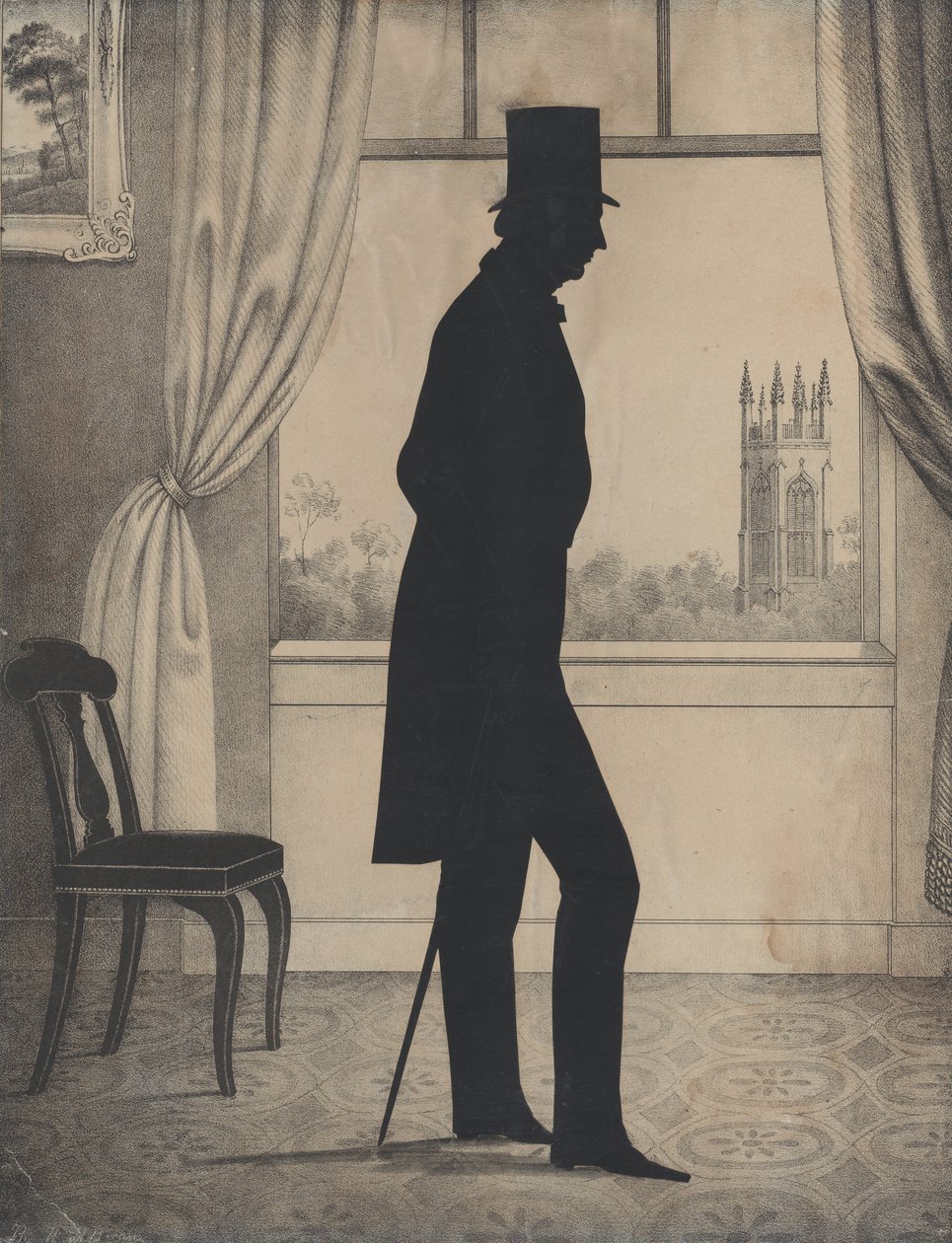 Silueta de Nathaniel Babson de Gloucester, Massachusetts, 1828-83 de William Henry Brown