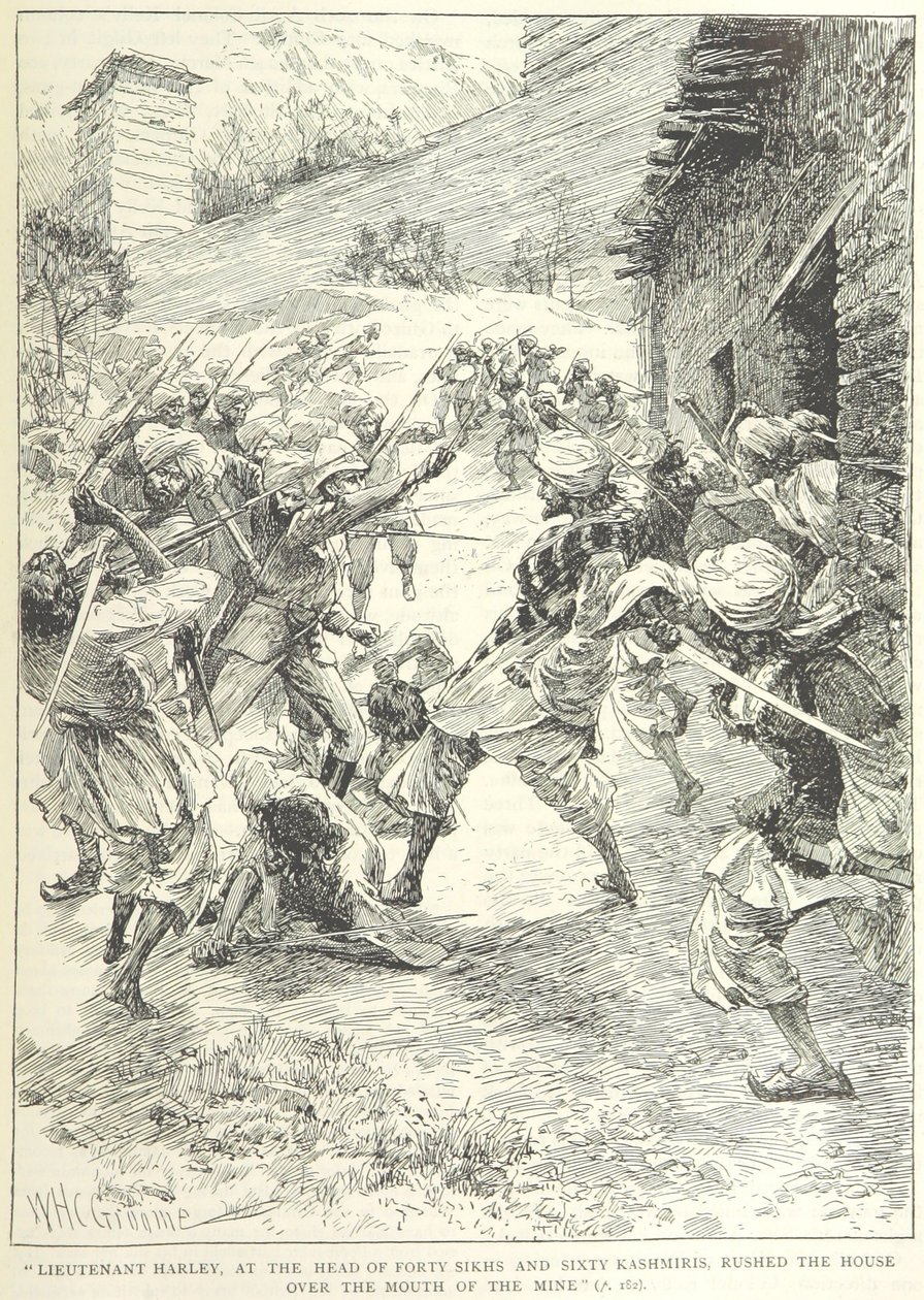 Ataque a la mina de Chitral de William Henry Charles Groome