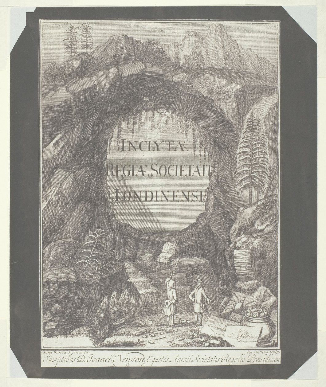 Copia de la portada de "Inclytae Regiae Societati Londinensi" de William Henry Fox Talbot