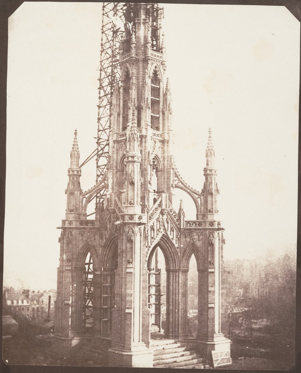 Monumento a Scott antes de su finalización, Edimburgo de William Henry Fox Talbot