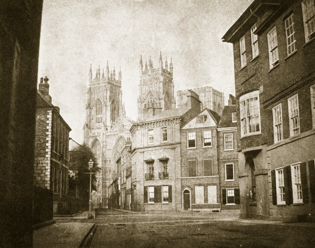 Frente Oeste, Catedral de York, desde Lendall Street de William Henry Fox Talbot