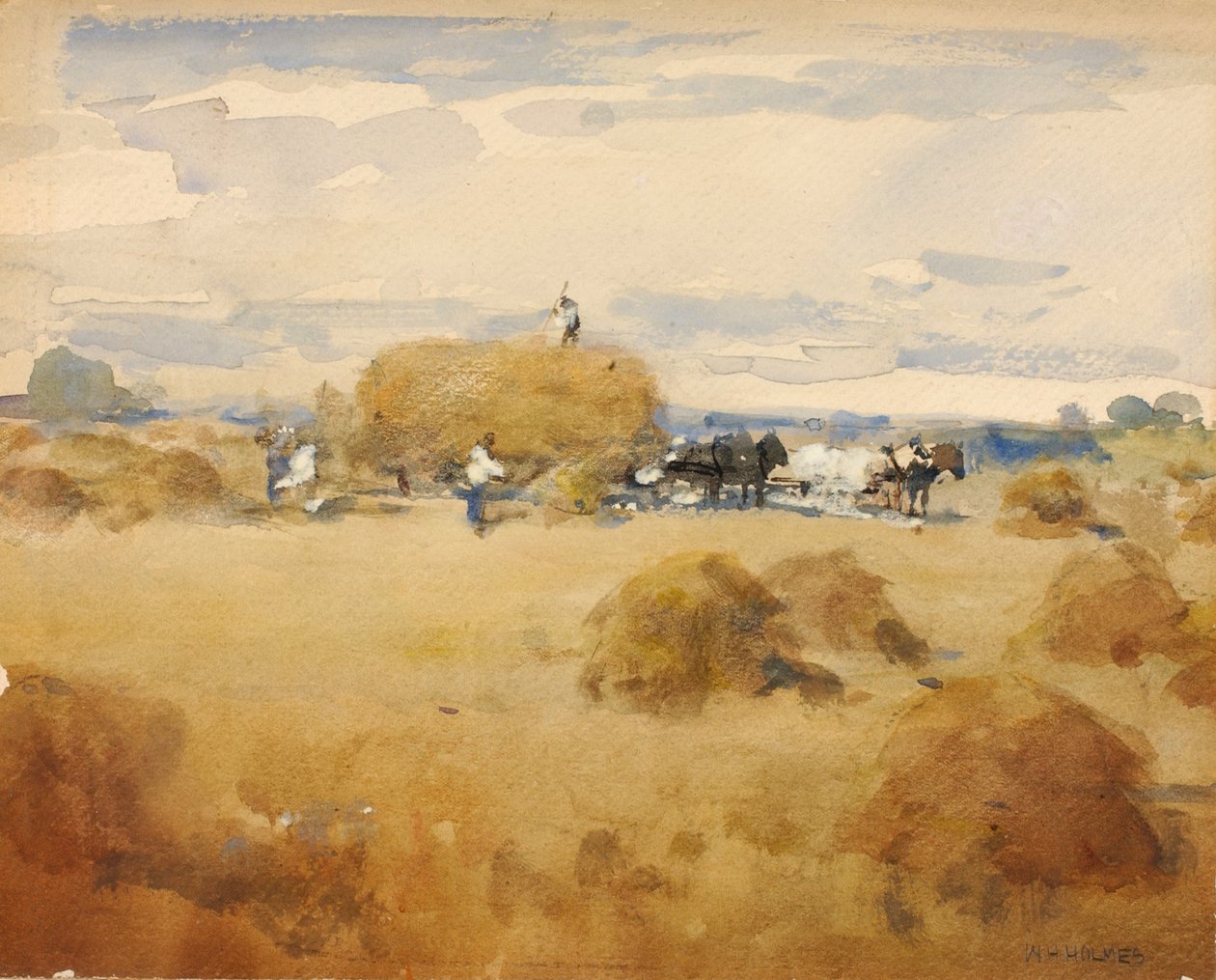 Escena de siega de William Henry Holmes