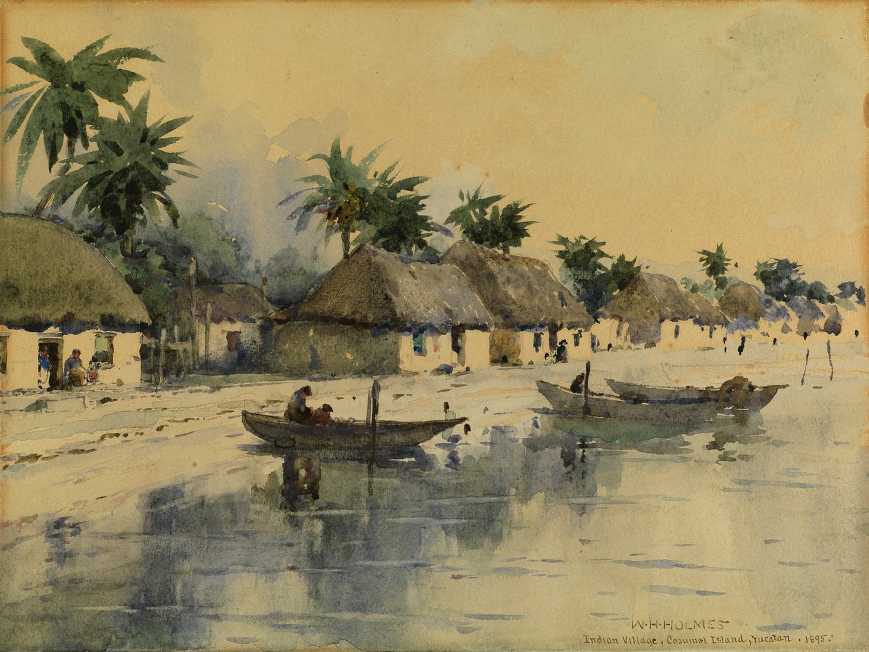 Pueblo Indio, Isla de Cozumel, Yucatán de William Henry Holmes