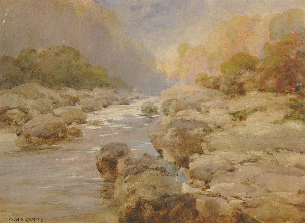 Roca no modificada en Rock Creek, alrededor de 1910 de William Henry Holmes