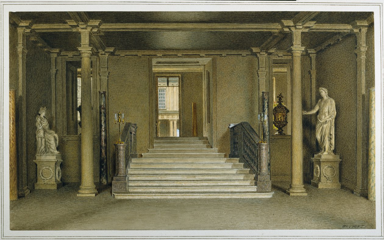 Entrada Norte en Chatsworth House de William Henry Hunt