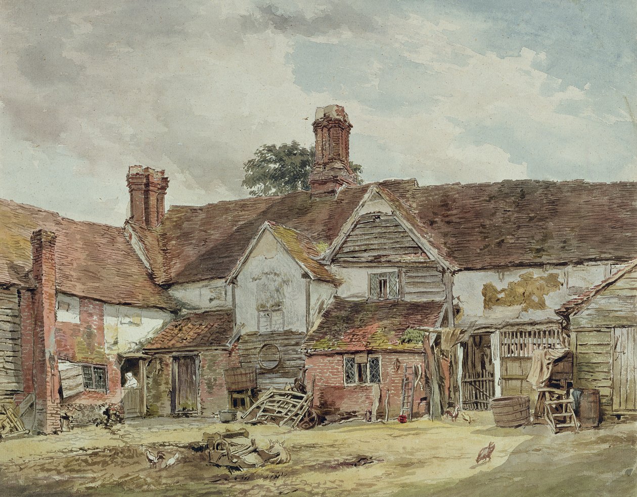 Viejos edificios de granja, c.1815 de William Henry Hunt