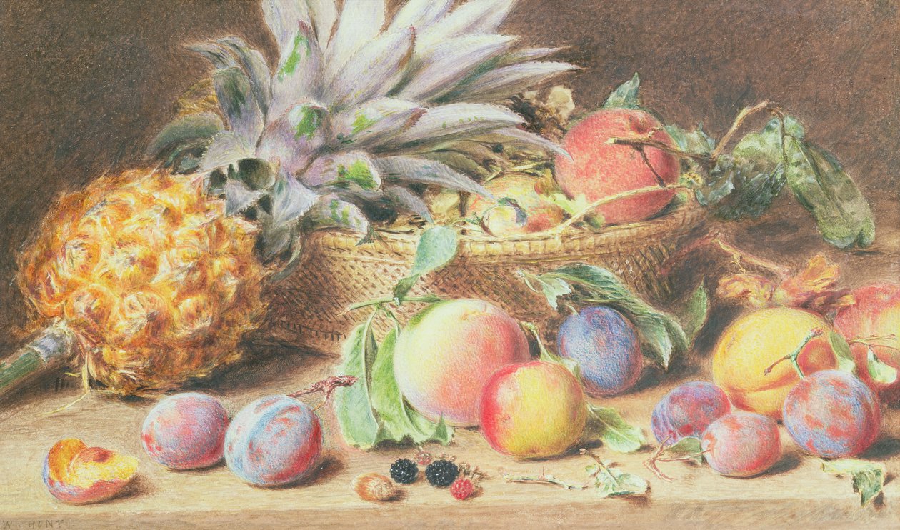 Naturaleza muerta con frutas de William Henry Hunt