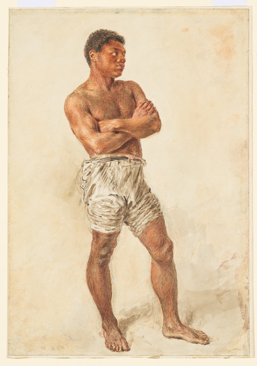 Estudio de una joven modelo de William Henry Hunt