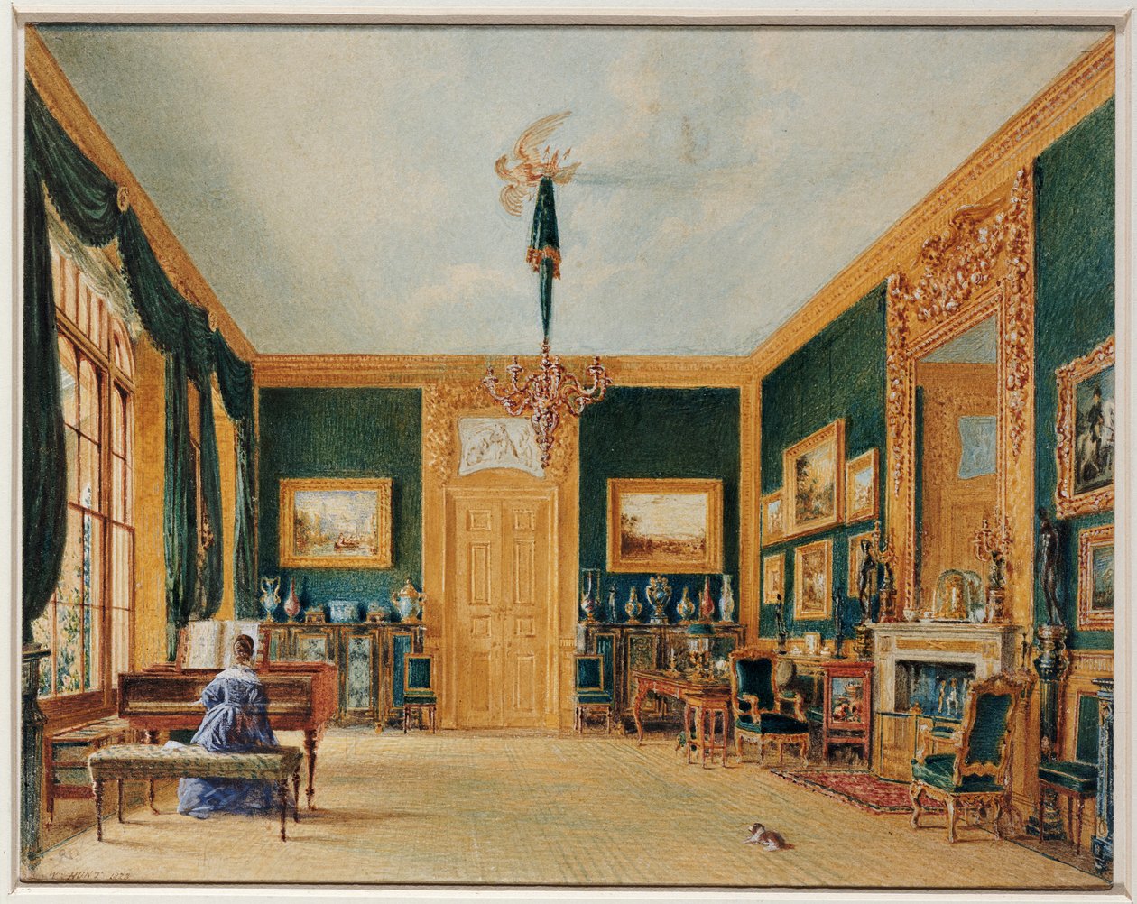 El salón verde del Conde de Essex en Cassiobury, 1823 de William Henry Hunt