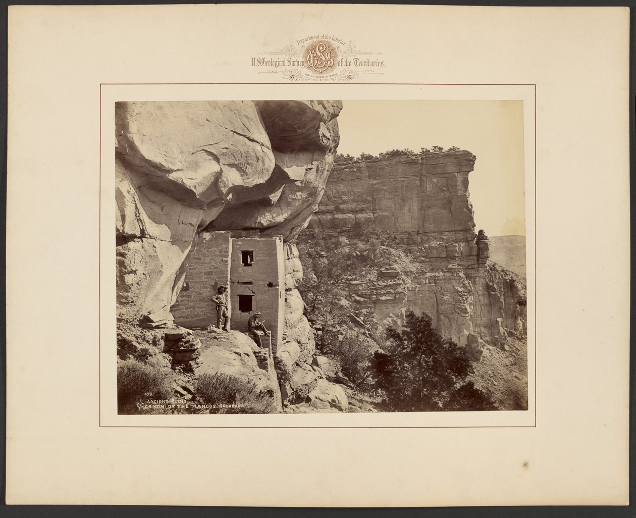 Ruinas antiguas en el Cañon del Mancos, Colorado de William Henry Jackson
