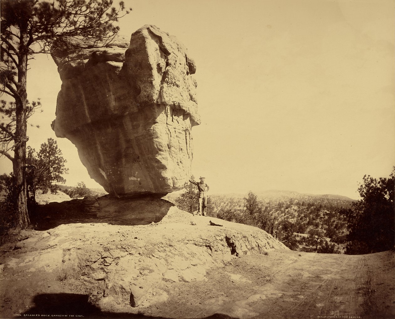 Roca equilibrada, Garden of the Gods, Colorado de William Henry Jackson