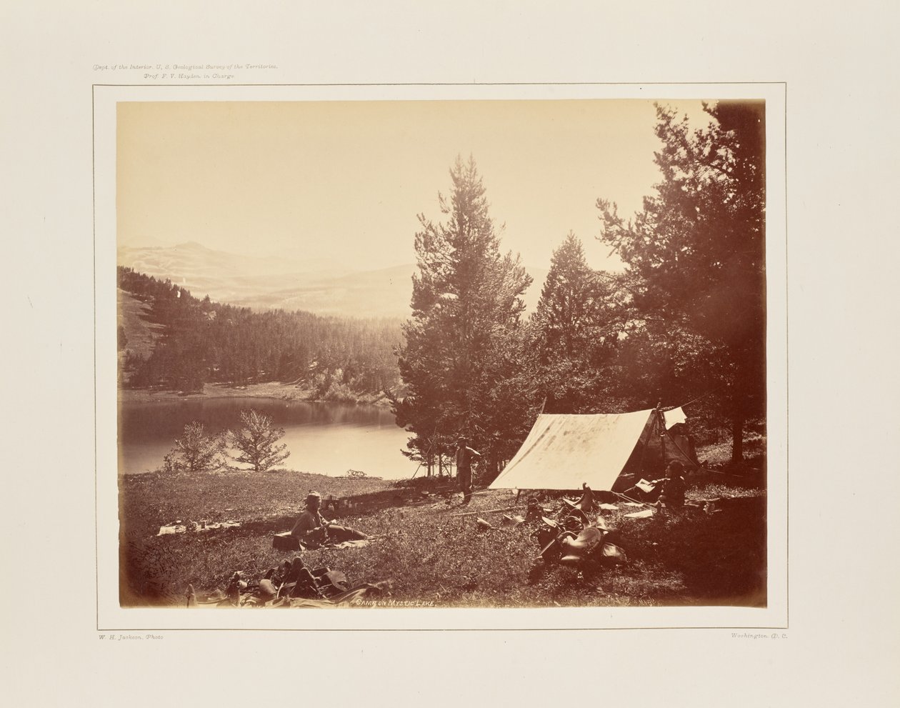 Campamento en Mystic Lake de William Henry Jackson