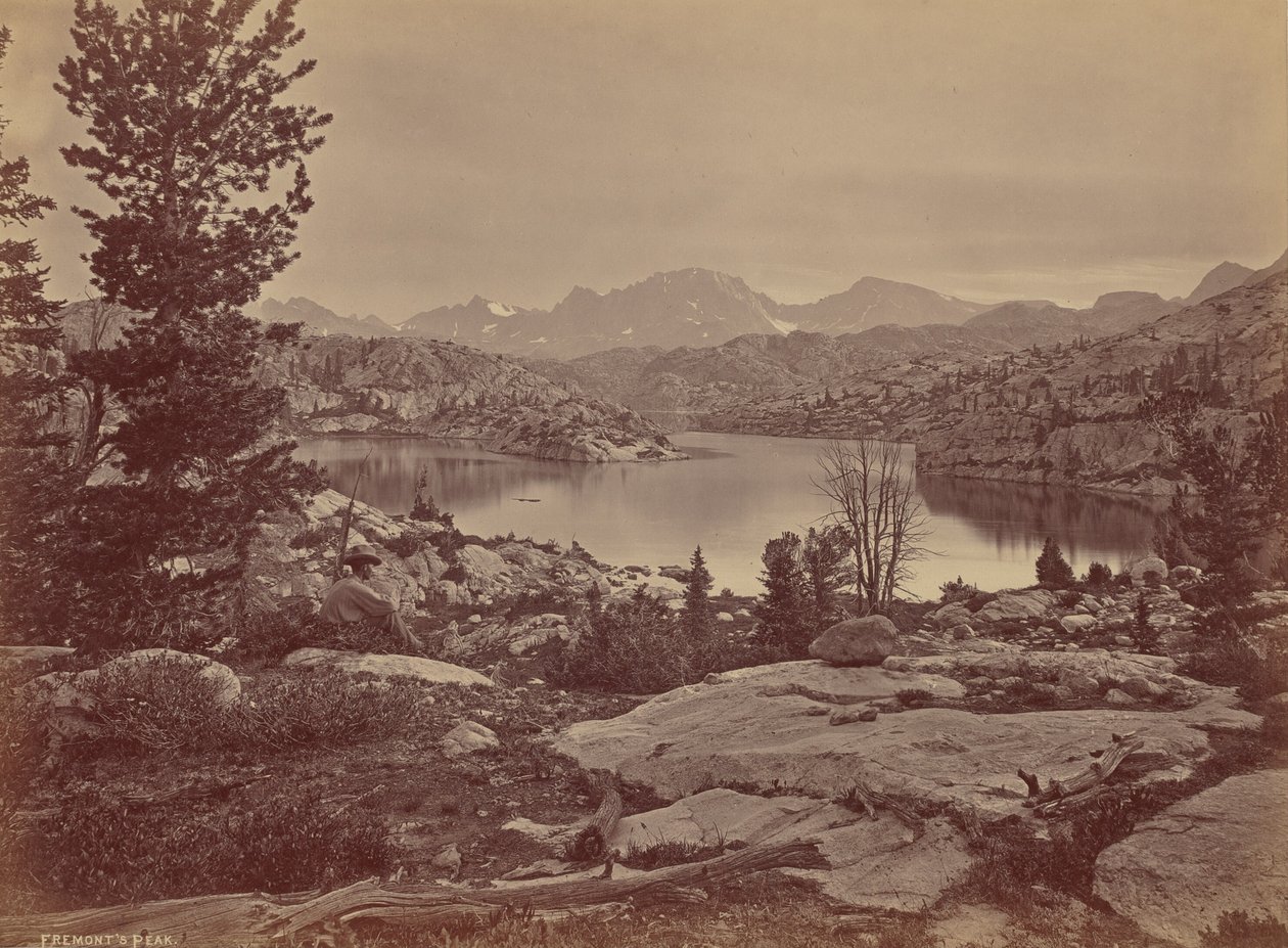El pico Fremont, en el desfiladero del río Wind, Wyoming de William Henry Jackson