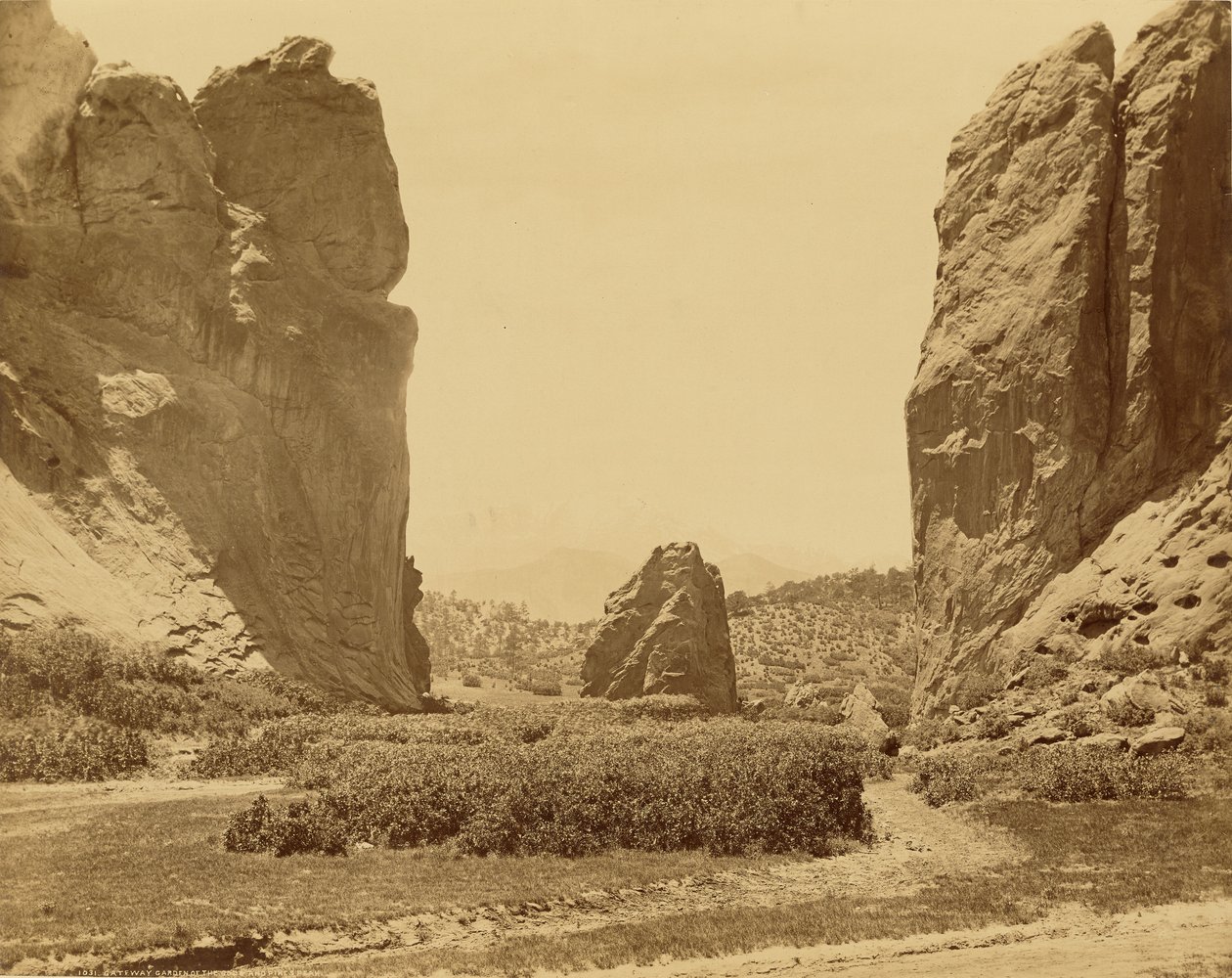 Entrada al Garden of the Gods y Pikes Peak de William Henry Jackson