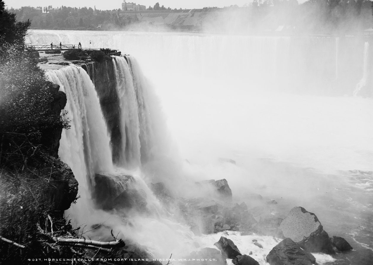 Cataratas Horseshoe desde Goat Island, Niagara, c.1880-97 de William Henry Jackson