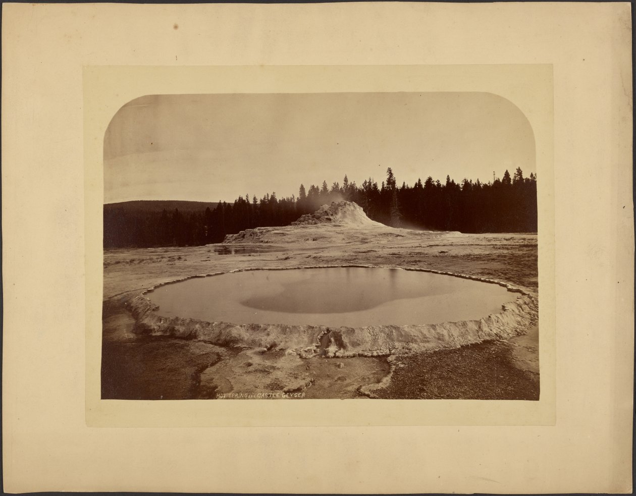Manantiales termales y Castle Geyser de William Henry Jackson