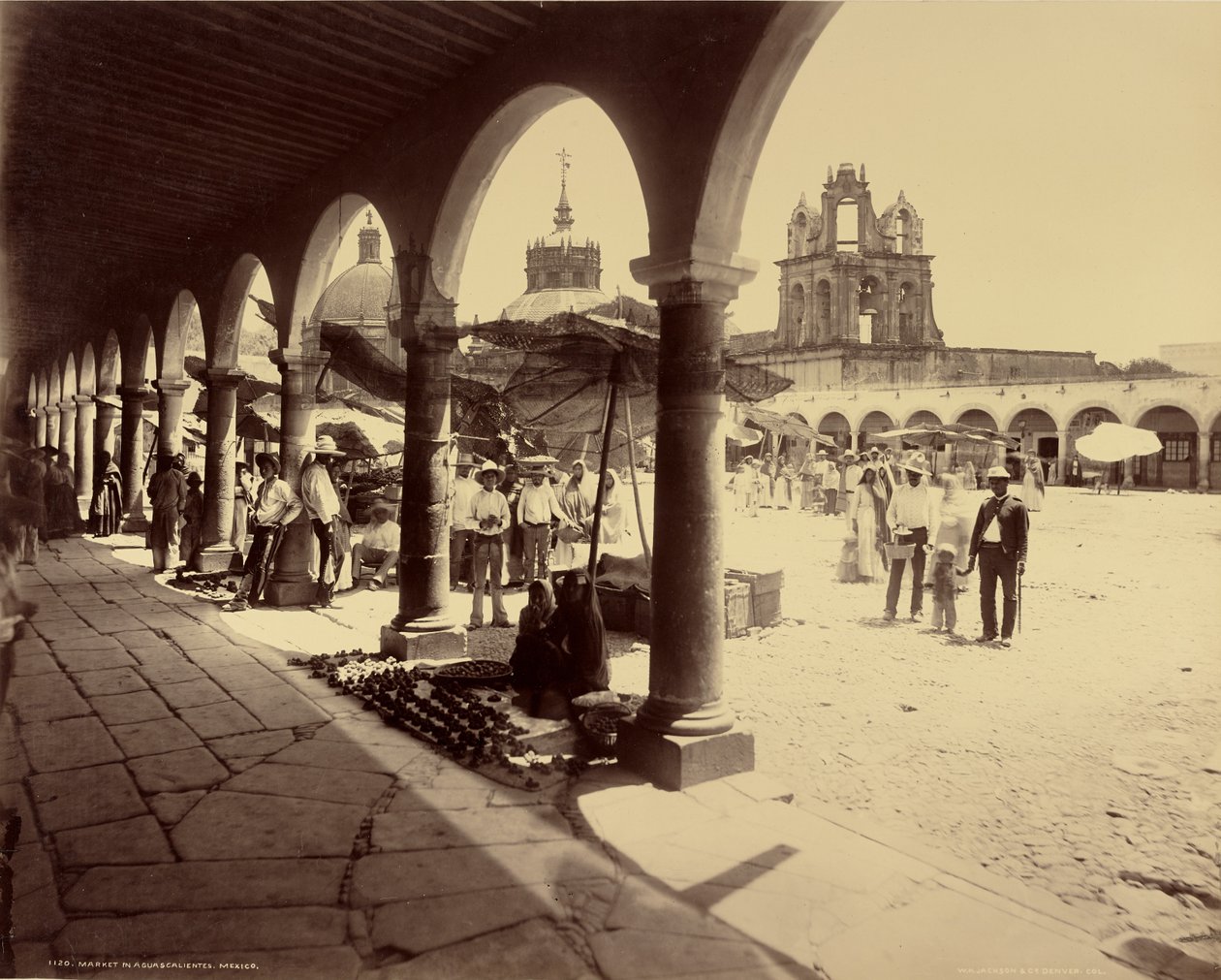 Mercado en Aguascalientes, México de William Henry Jackson