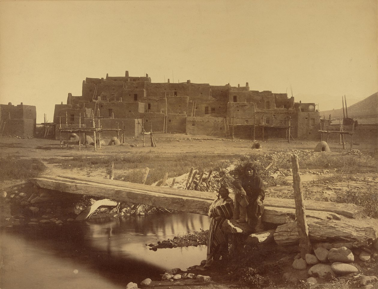 Pueblo de Taos, norte de Nuevo México, Ferrocarril de Denver y Río Grande de William Henry Jackson