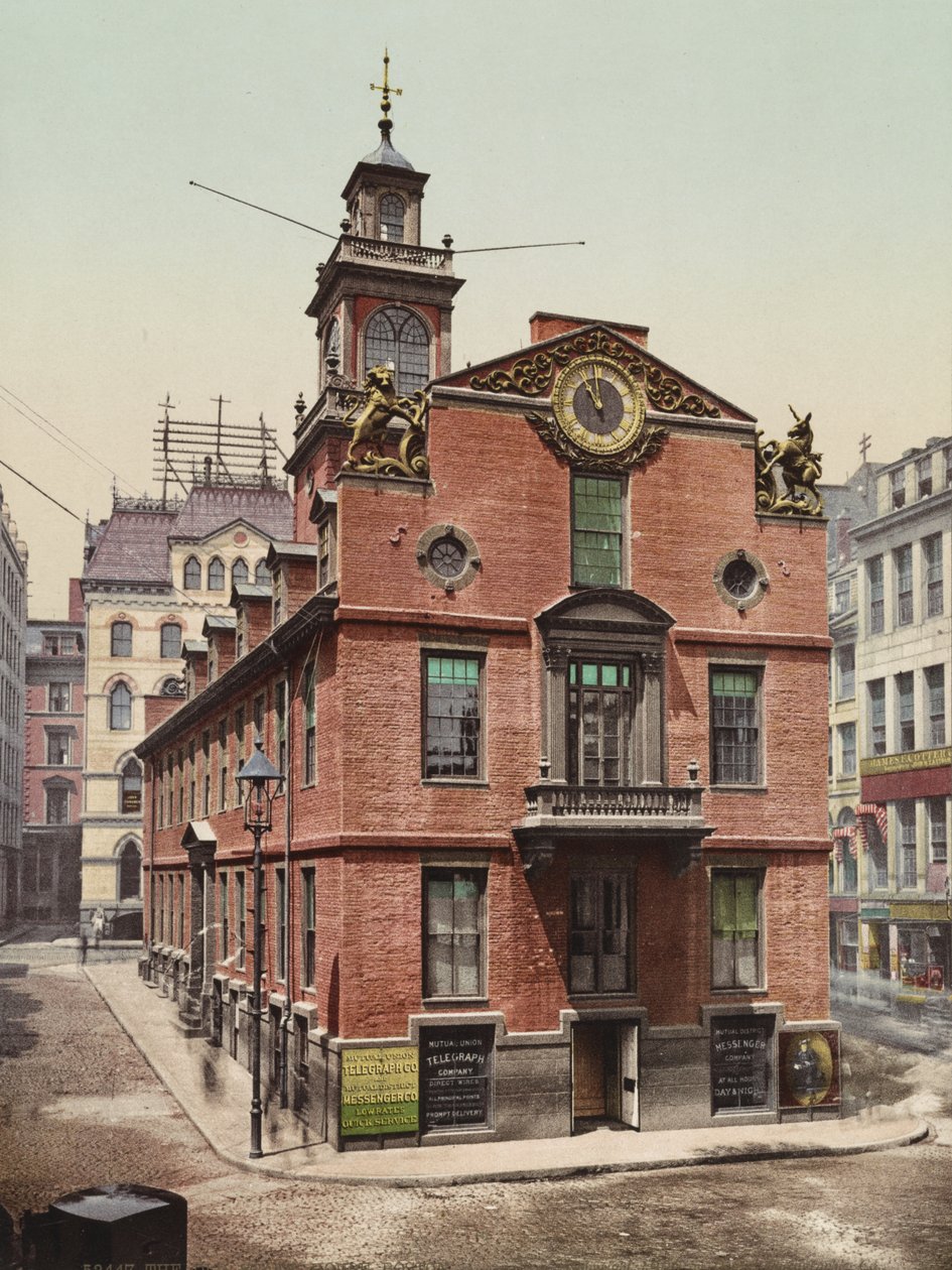 La Antigua Casa del Estado, Boston, Massachusetts, c.1900 de William Henry Jackson
