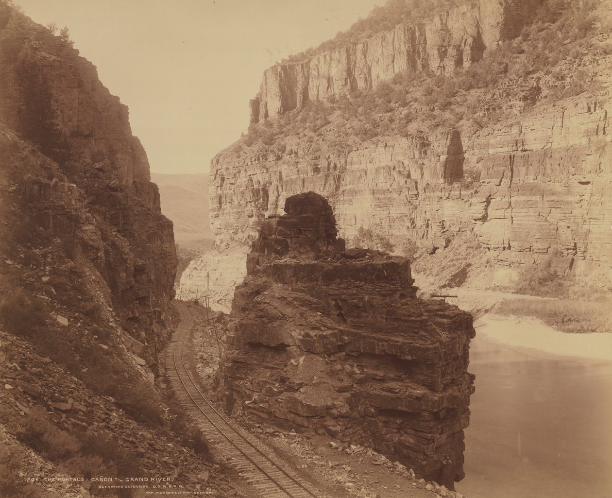 The Portals, Cañón del río Grand, Extensión de Glenwood de la D.  R.G.R.R. de William Henry Jackson