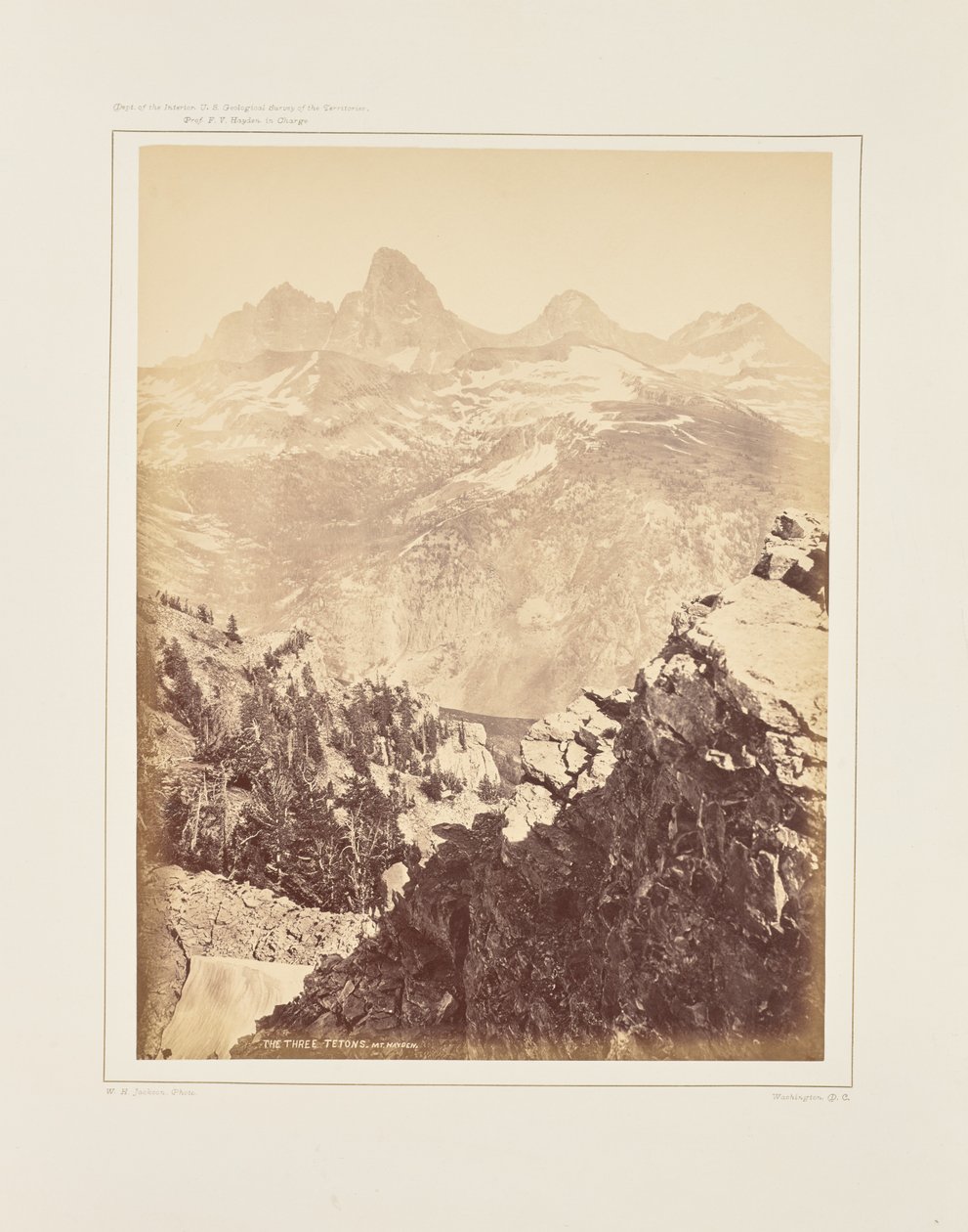 Los tres Tetons, monte Hayden de William Henry Jackson
