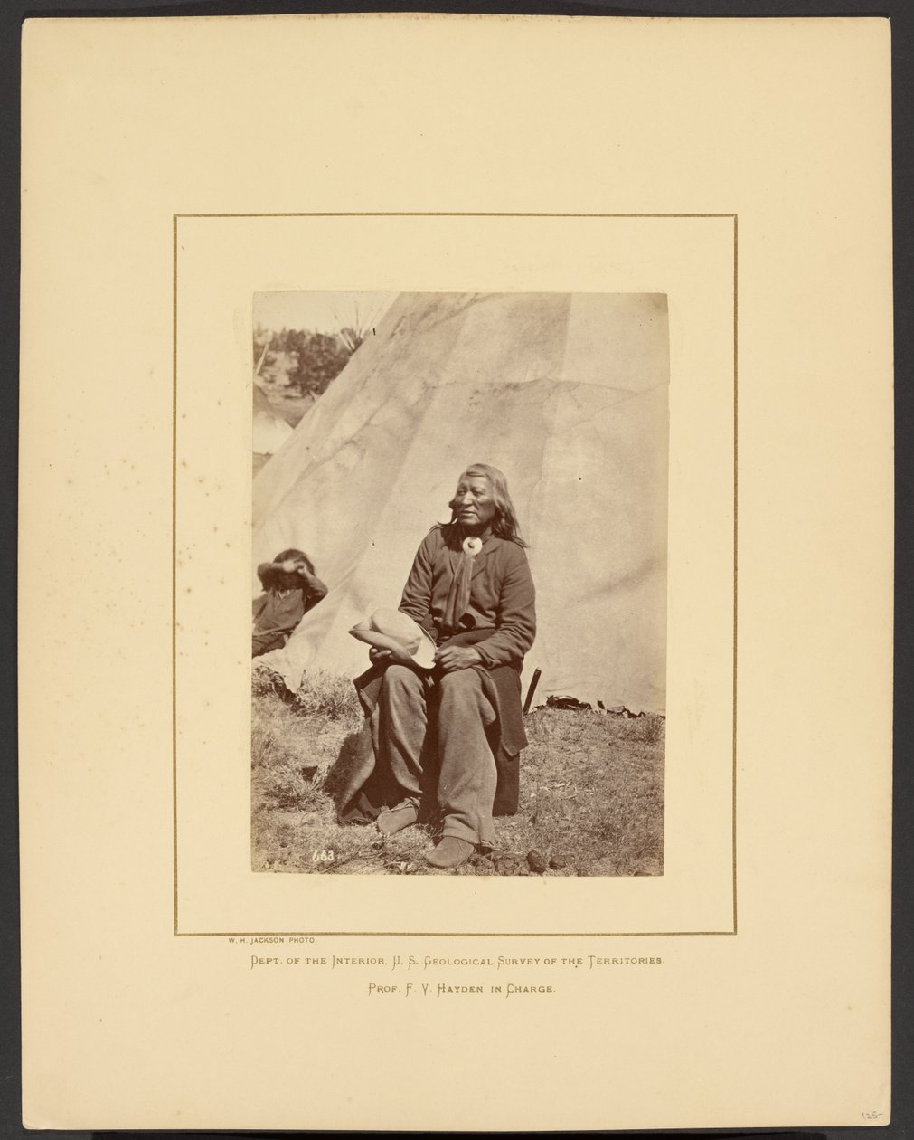 [Washakie o Shoots the Buffalo Running, Shoshone, Wind River Mountains, Wyoming]. de William Henry Jackson