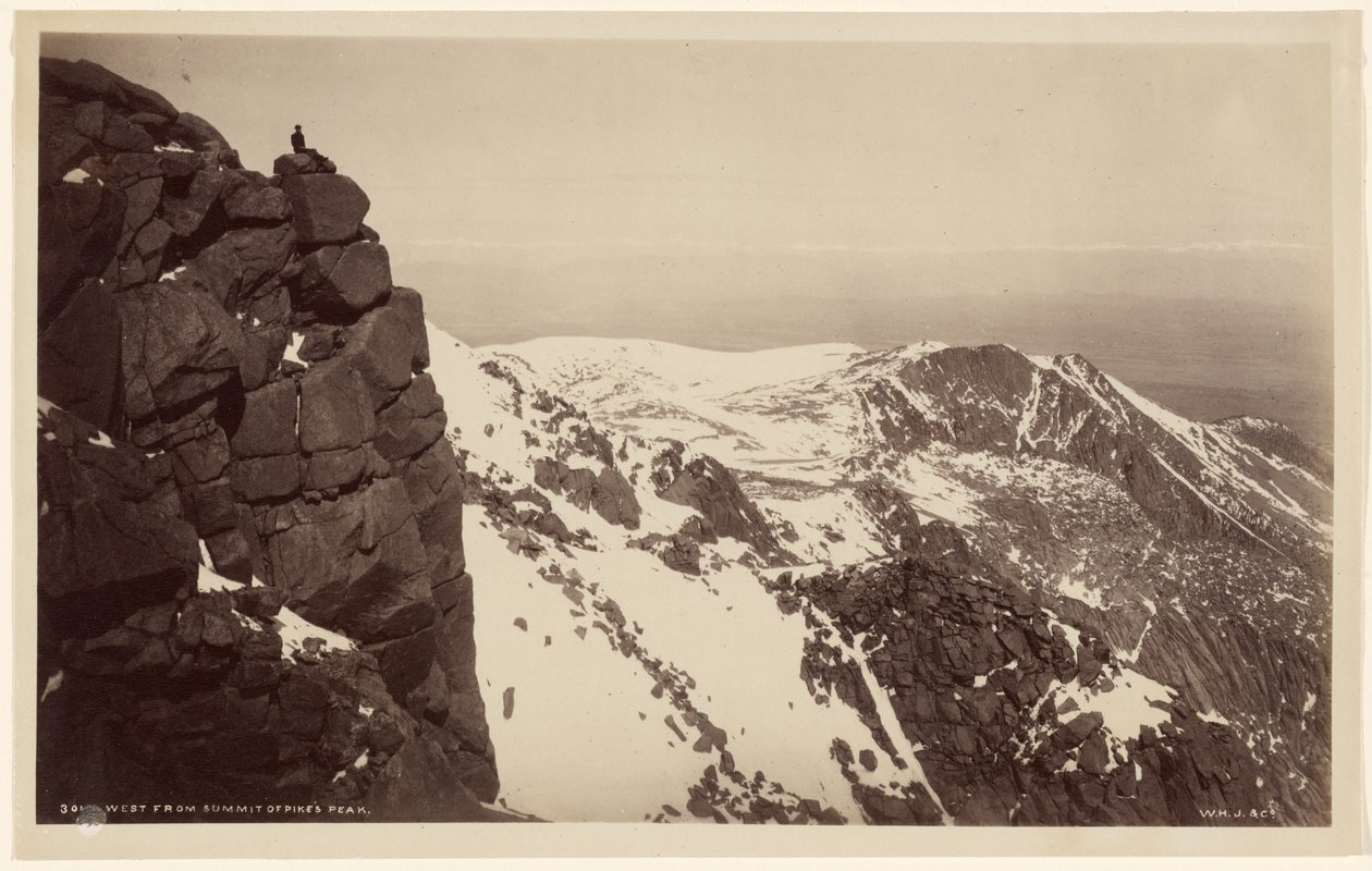 Hacia el oeste desde la cima del Pikes Peak de William Henry Jackson