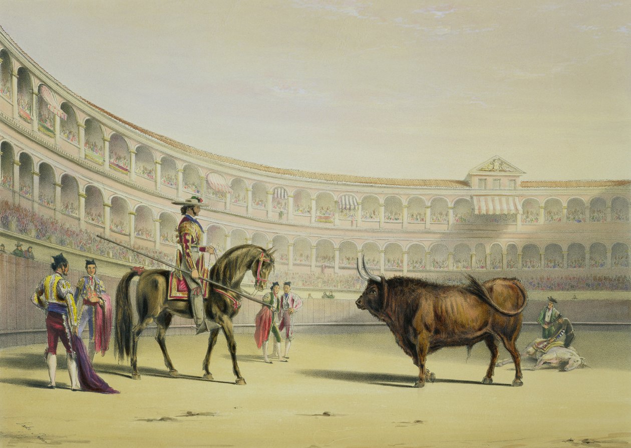 Picador desafiando al toro, 1865 de William Henry Lake Price