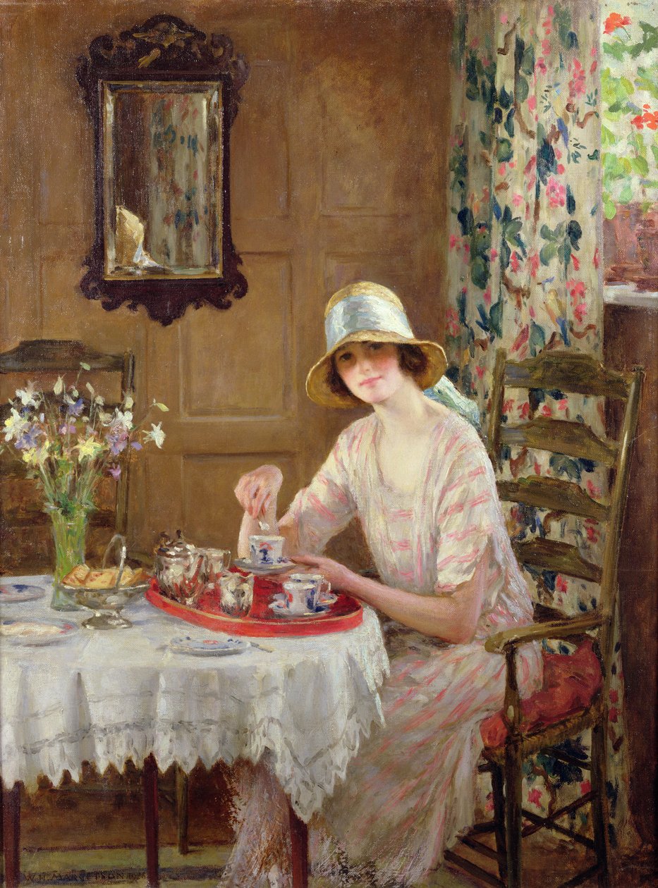 Afternoon Tea (óleo sobre lienzo) de William Henry Margetson